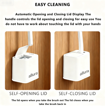 ALLURA Disposable Toilet Brush, Toilet Bowl Wand Holder