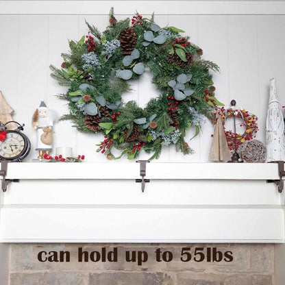 🎄Christmas Sales 50% OFF -2 In 1 Adjustable Christmas Garland and Stocking Hanger