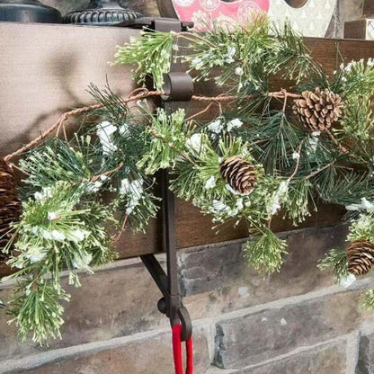 🎄Christmas Sales 50% OFF -2 In 1 Adjustable Christmas Garland and Stocking Hanger