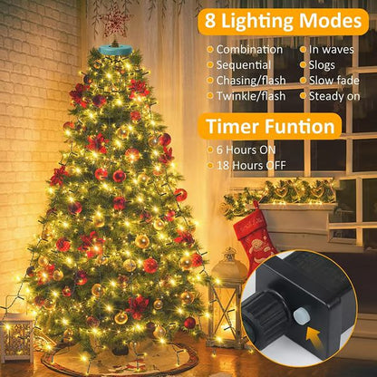 🎁Christmas Sale 50% OFF🎅Christmas Tree Waterfall Lights with Ring