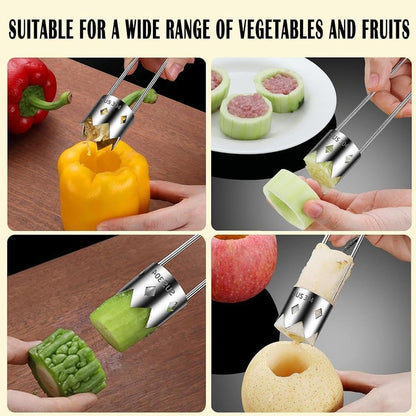 Set of 2 stainless steel fruit and vegetable seed removers