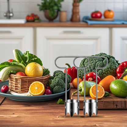 Set of 2 stainless steel fruit and vegetable seed removers
