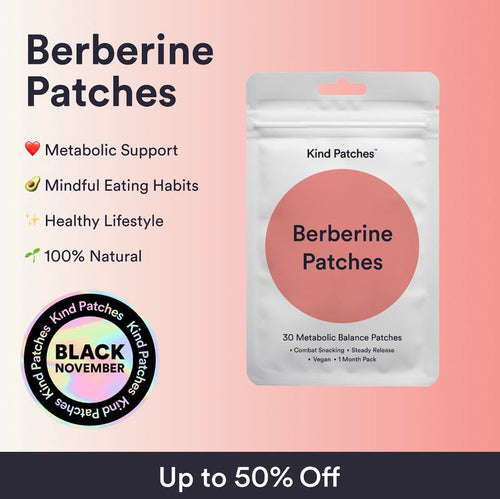 30 Berberine Patches, Steady Release, Vegan, 1 Month Pack