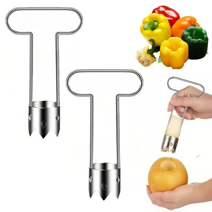 Set of 2 stainless steel fruit and vegetable seed removers